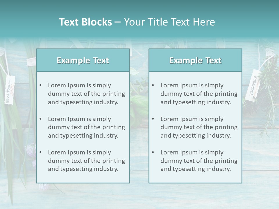 Herb Flowering Thyme PowerPoint Template