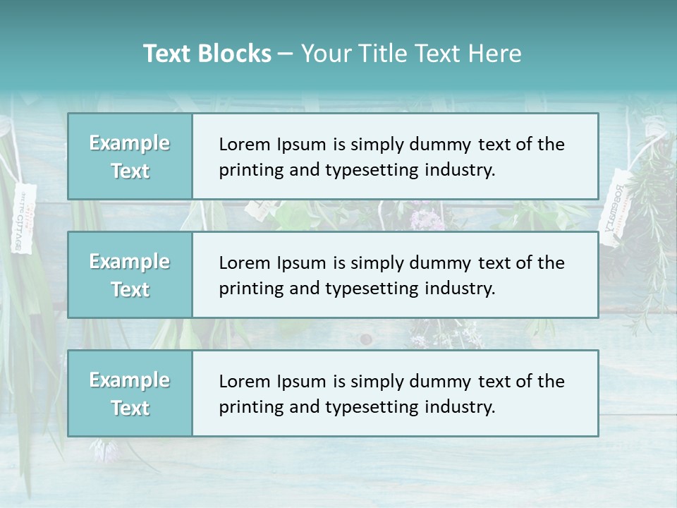 Herb Flowering Thyme PowerPoint Template