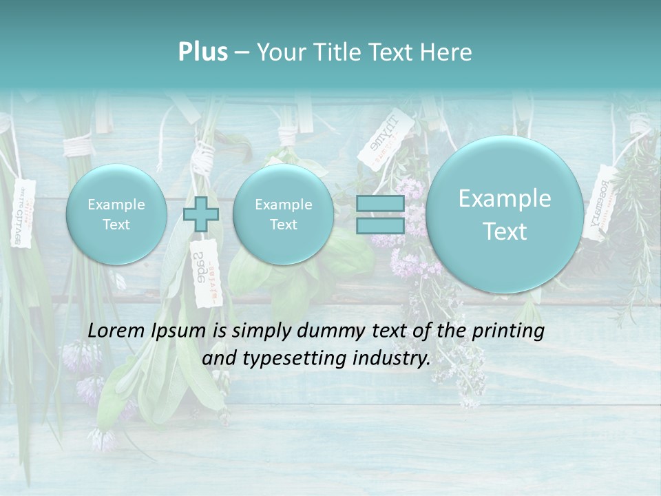 Herb Flowering Thyme PowerPoint Template