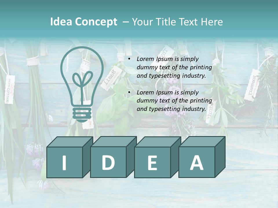 Herb Flowering Thyme PowerPoint Template