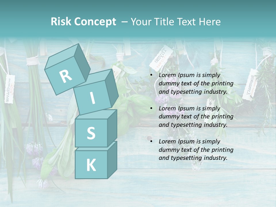 Herb Flowering Thyme PowerPoint Template