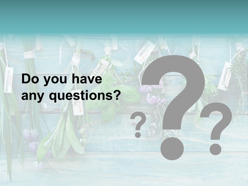 Herb Flowering Thyme PowerPoint Template