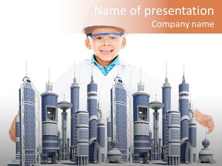 Boy Isolated Modern PowerPoint Template