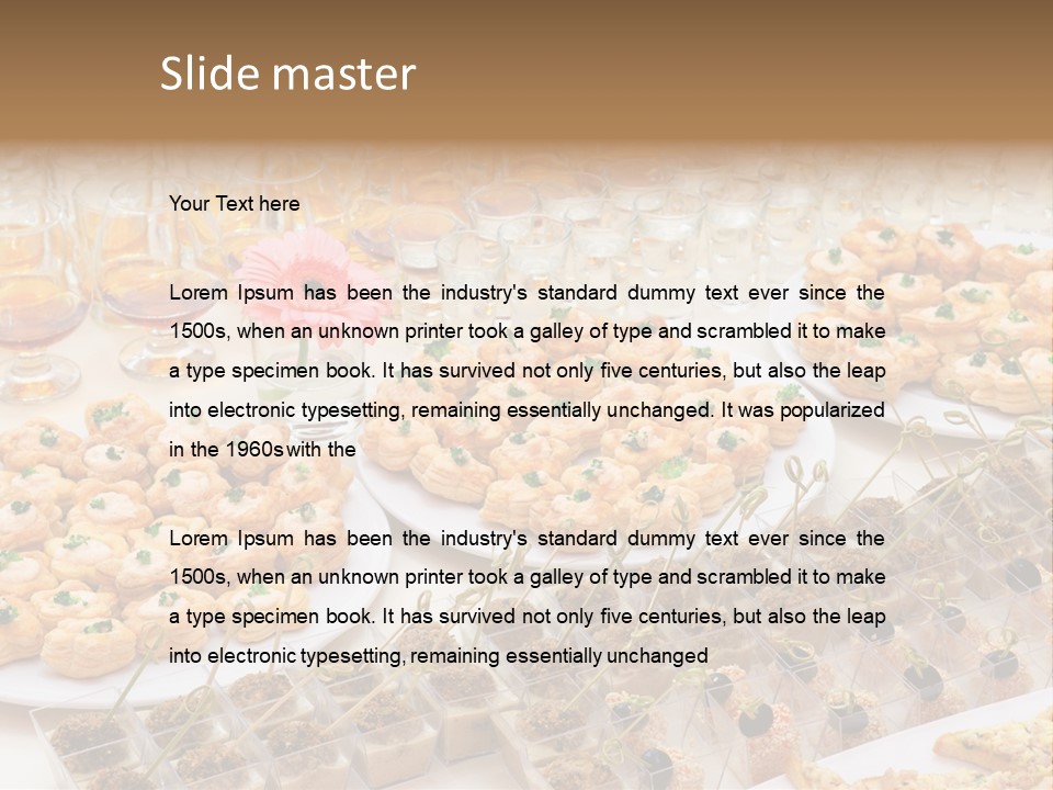 A Table Topped With Lots Of Desserts And Wine Glasses PowerPoint Template