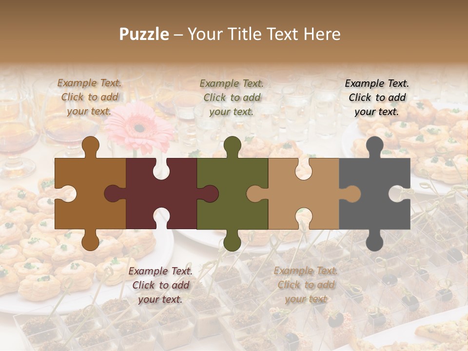 A Table Topped With Lots Of Desserts And Wine Glasses PowerPoint Template