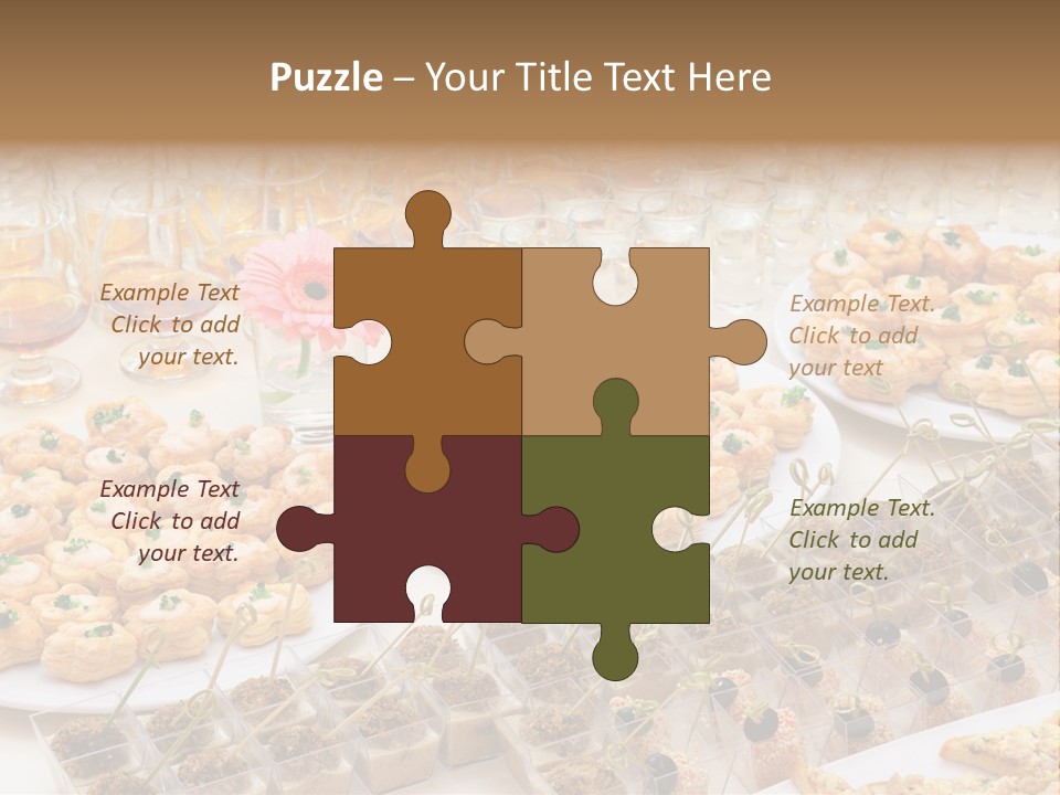 A Table Topped With Lots Of Desserts And Wine Glasses PowerPoint Template