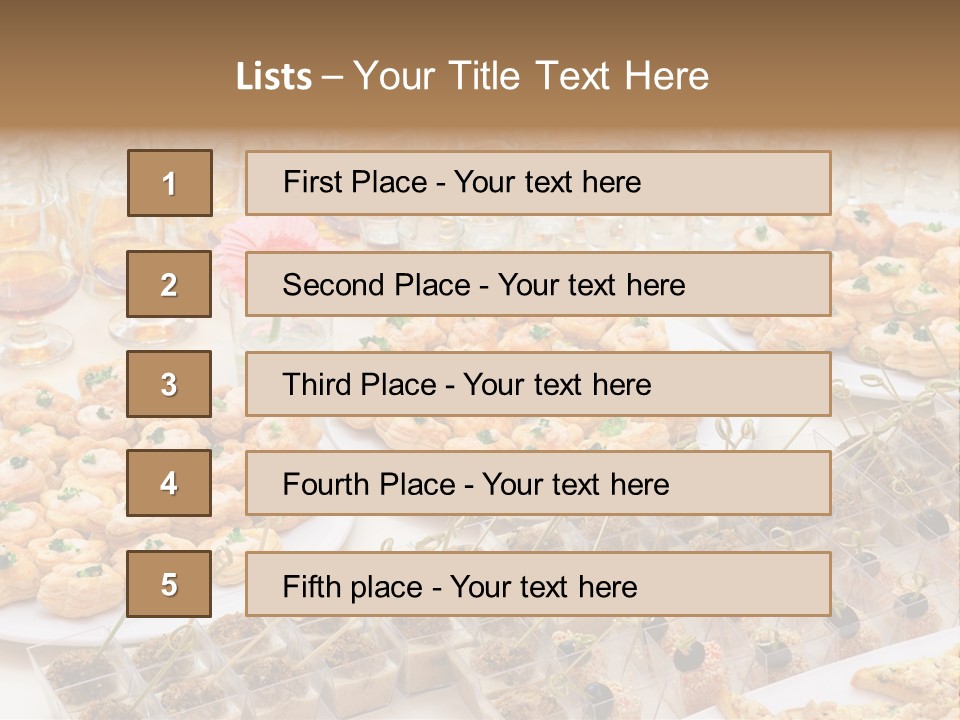 A Table Topped With Lots Of Desserts And Wine Glasses PowerPoint Template