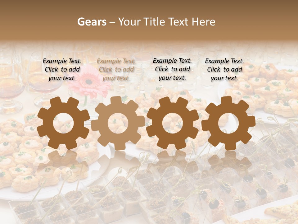 A Table Topped With Lots Of Desserts And Wine Glasses PowerPoint Template