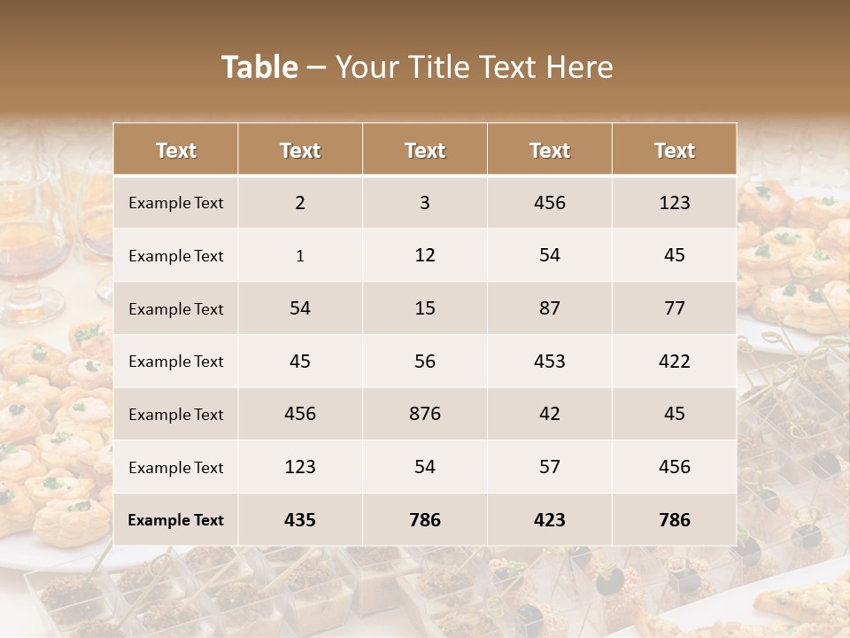 A Table Topped With Lots Of Desserts And Wine Glasses PowerPoint Template