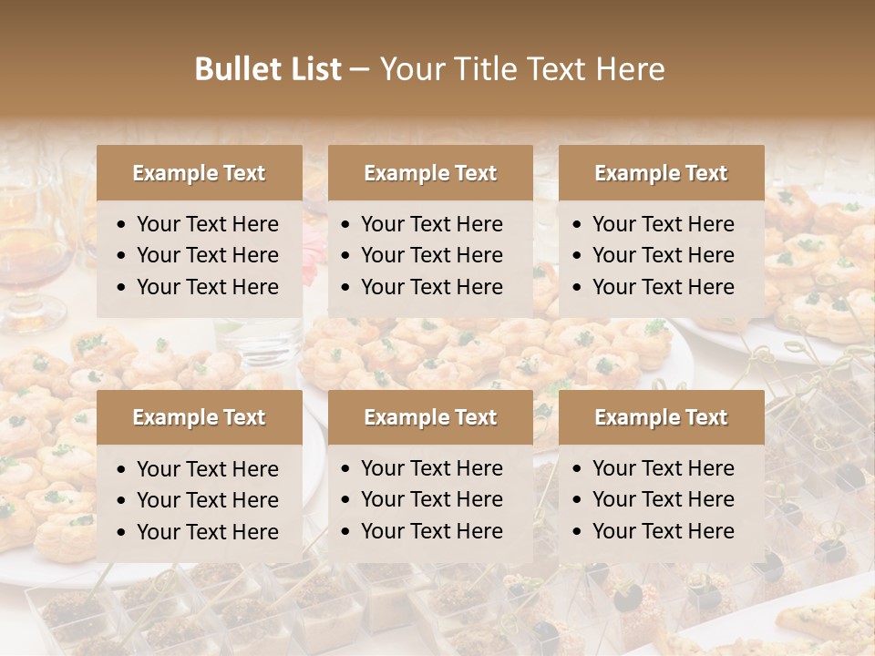 A Table Topped With Lots Of Desserts And Wine Glasses PowerPoint Template