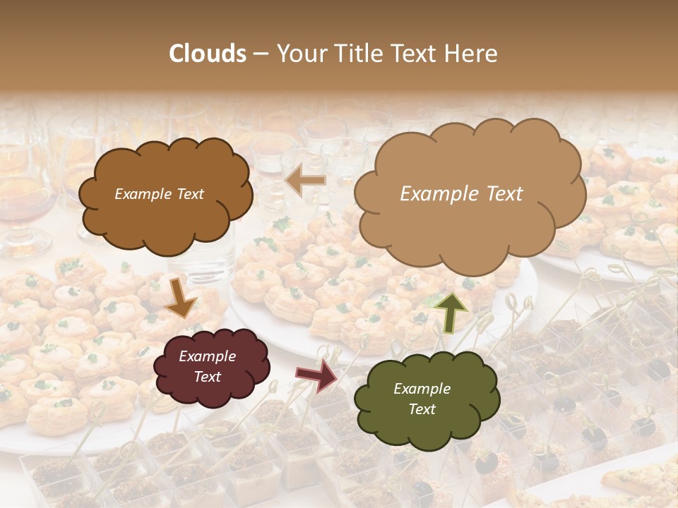 A Table Topped With Lots Of Desserts And Wine Glasses PowerPoint Template