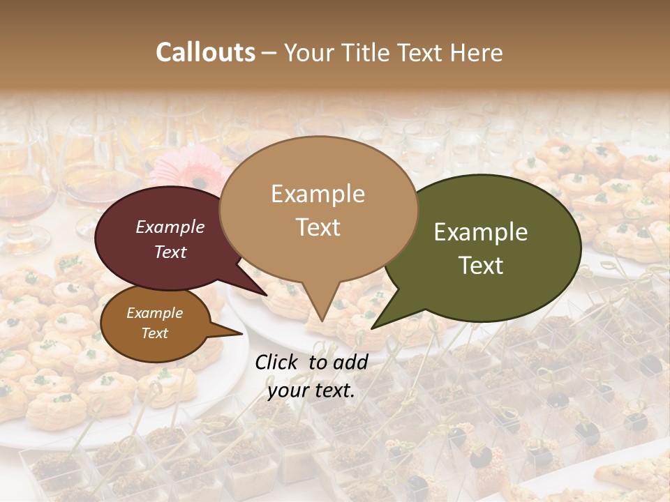 A Table Topped With Lots Of Desserts And Wine Glasses PowerPoint Template