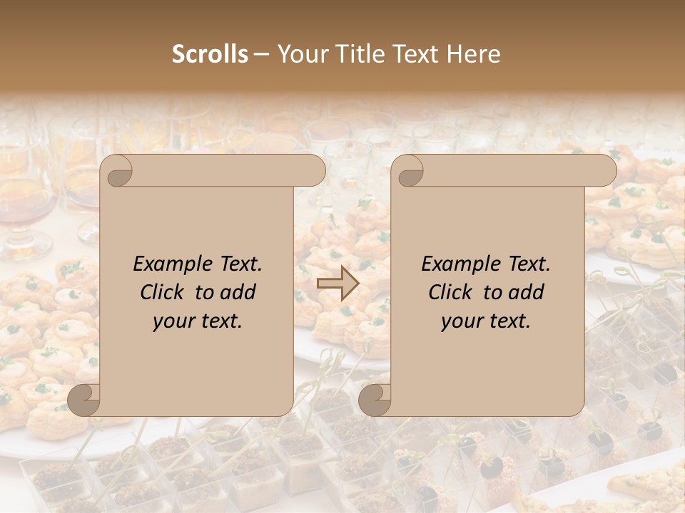 A Table Topped With Lots Of Desserts And Wine Glasses PowerPoint Template