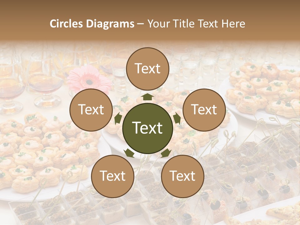 A Table Topped With Lots Of Desserts And Wine Glasses PowerPoint Template