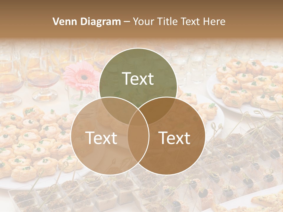 A Table Topped With Lots Of Desserts And Wine Glasses PowerPoint Template