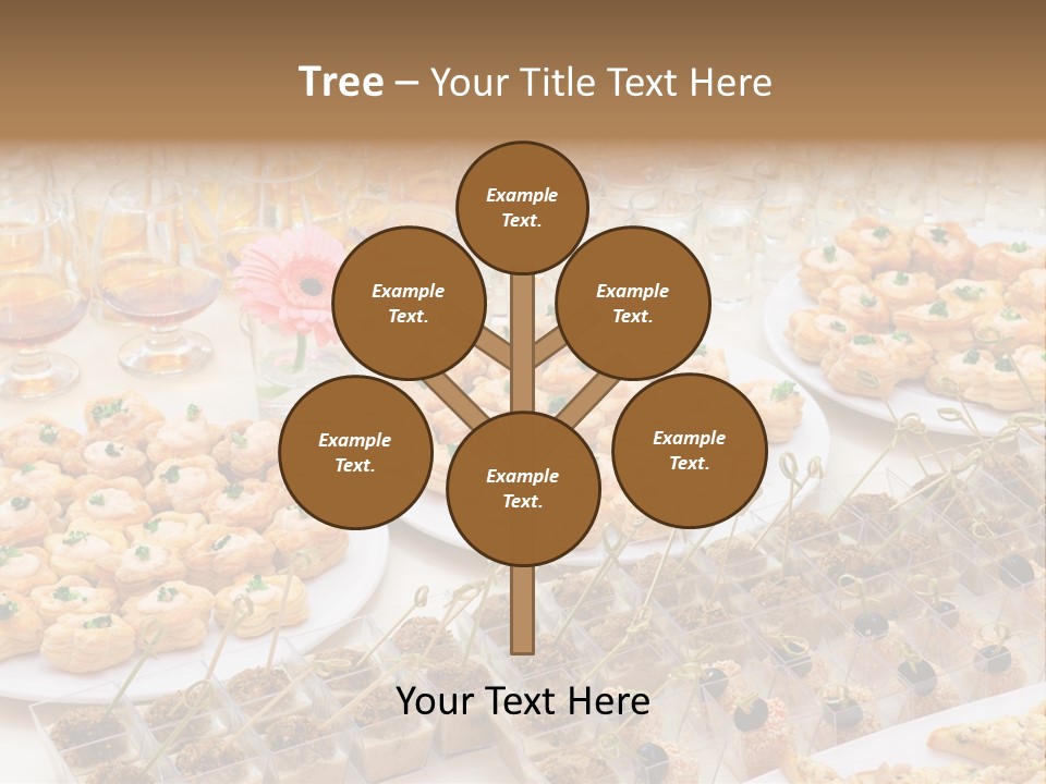 A Table Topped With Lots Of Desserts And Wine Glasses PowerPoint Template