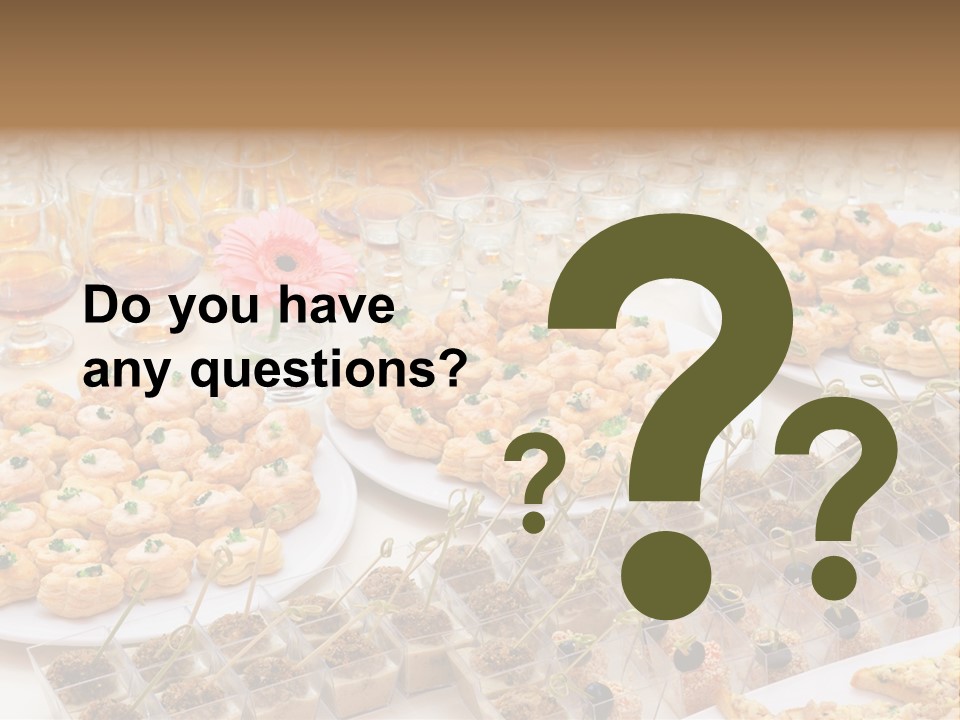 A Table Topped With Lots Of Desserts And Wine Glasses PowerPoint Template