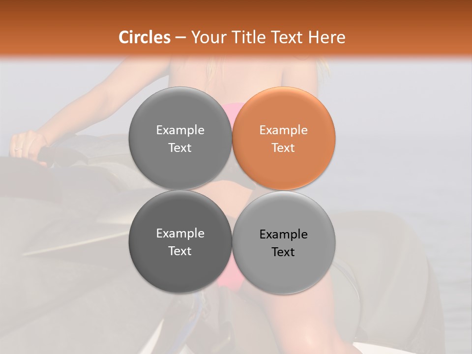 A Woman In A Pink Bikini On A Jet Ski PowerPoint Template