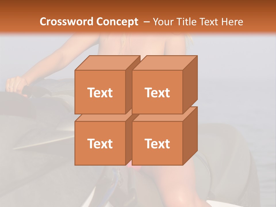 A Woman In A Pink Bikini On A Jet Ski PowerPoint Template