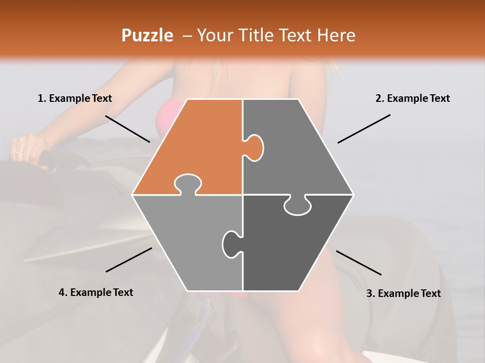 A Woman In A Pink Bikini On A Jet Ski PowerPoint Template