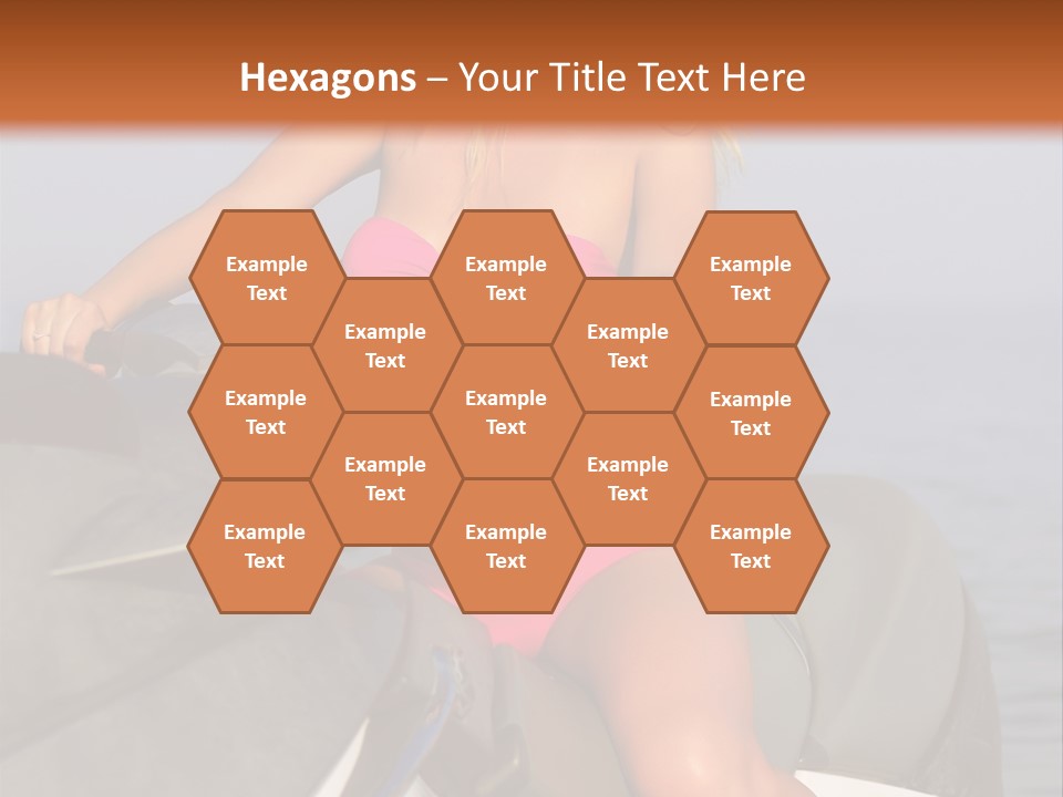 A Woman In A Pink Bikini On A Jet Ski PowerPoint Template