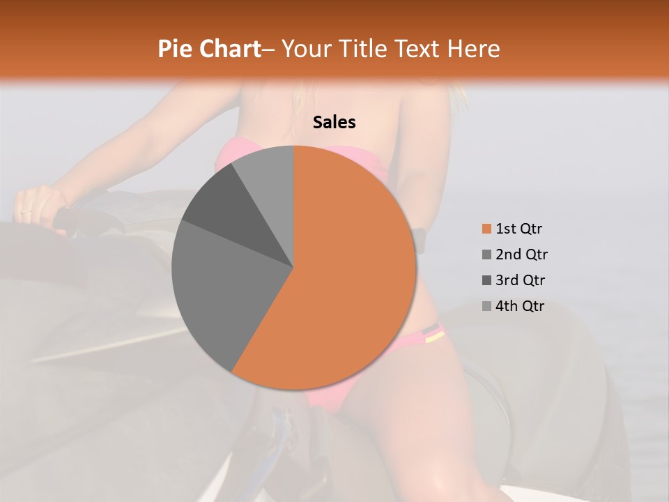 A Woman In A Pink Bikini On A Jet Ski PowerPoint Template