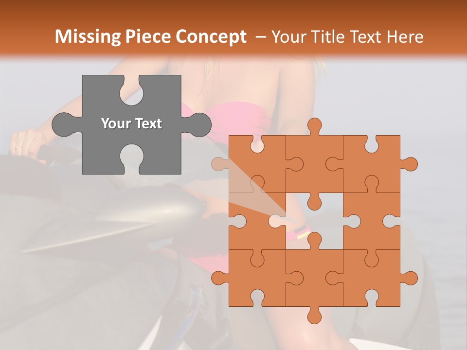 A Woman In A Pink Bikini On A Jet Ski PowerPoint Template