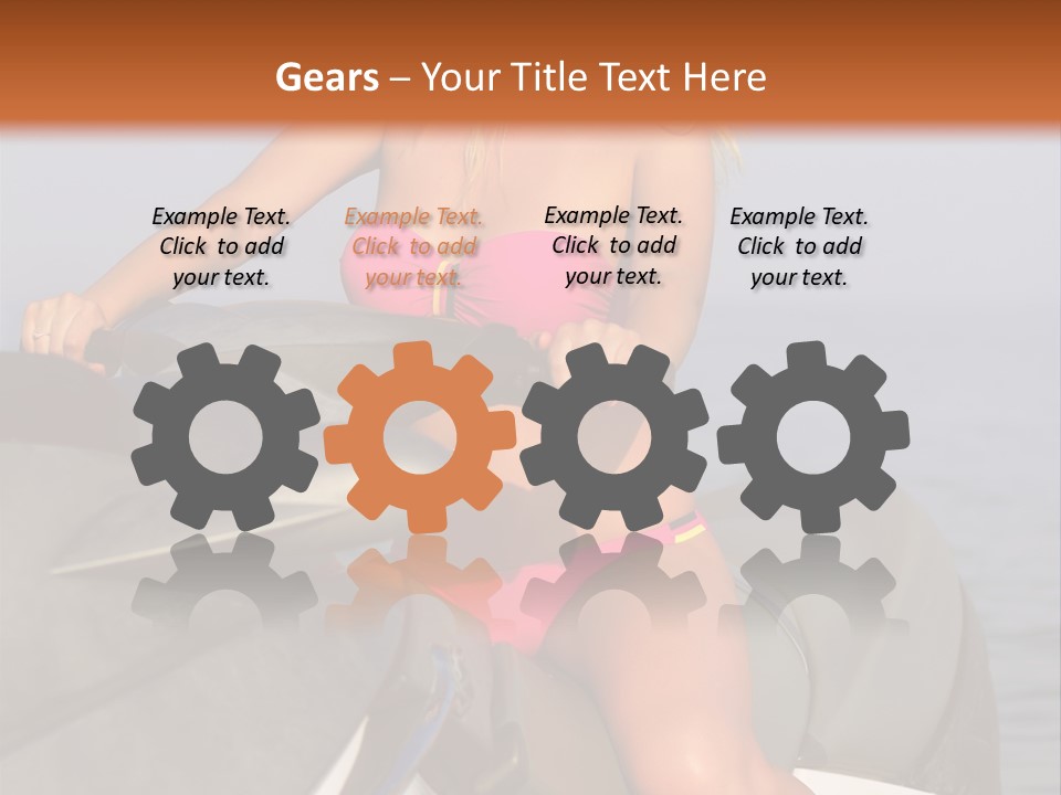 A Woman In A Pink Bikini On A Jet Ski PowerPoint Template