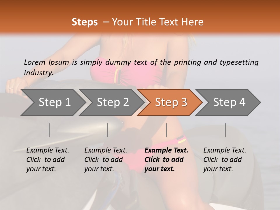 A Woman In A Pink Bikini On A Jet Ski PowerPoint Template