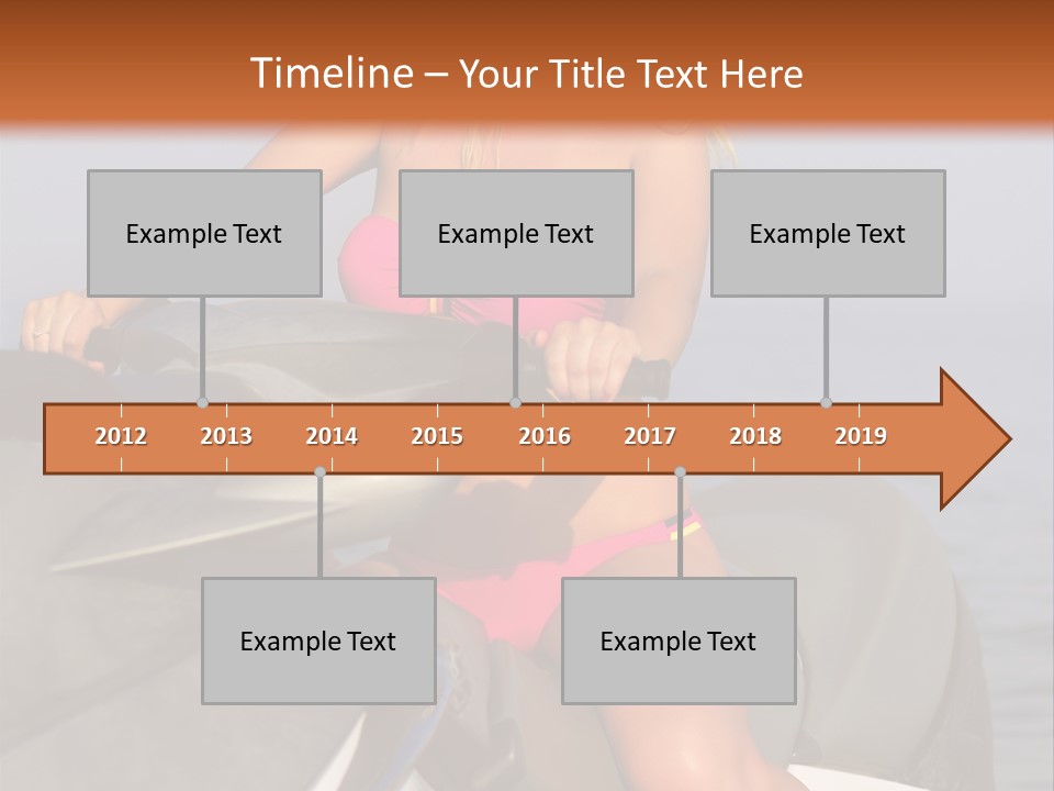 A Woman In A Pink Bikini On A Jet Ski PowerPoint Template