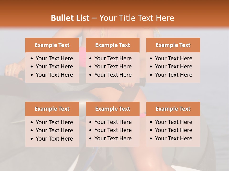 A Woman In A Pink Bikini On A Jet Ski PowerPoint Template