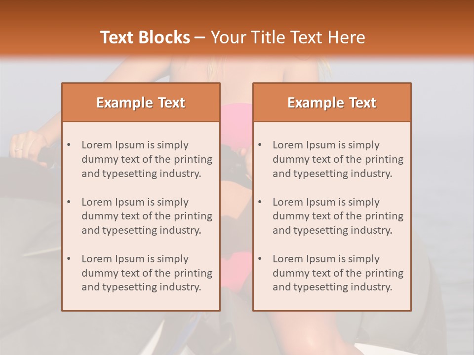 A Woman In A Pink Bikini On A Jet Ski PowerPoint Template
