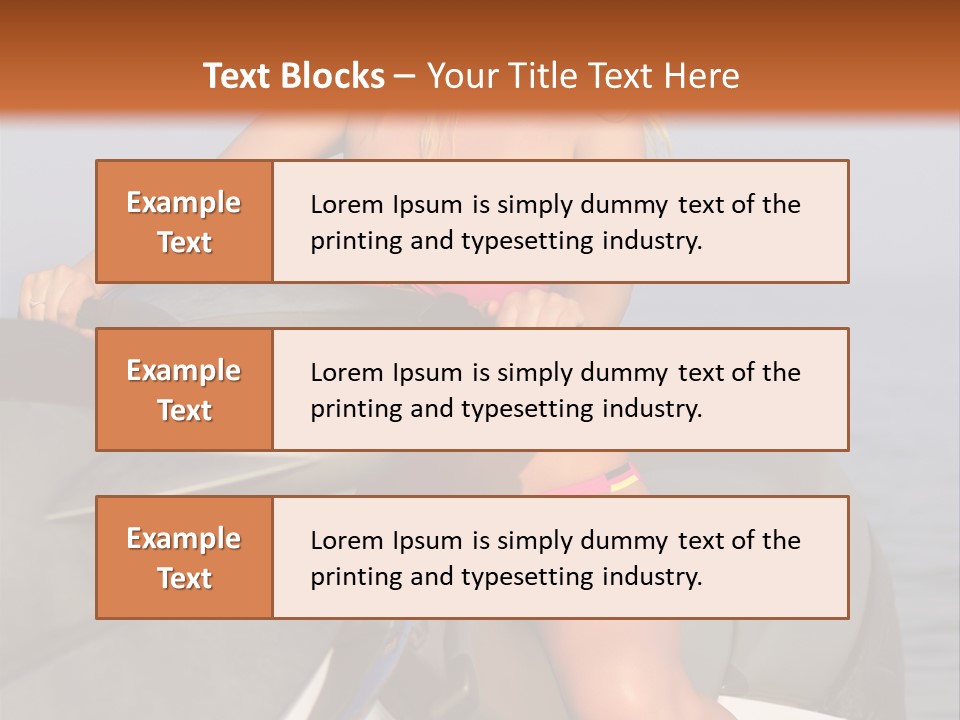 A Woman In A Pink Bikini On A Jet Ski PowerPoint Template