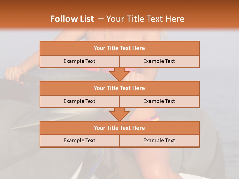 A Woman In A Pink Bikini On A Jet Ski PowerPoint Template