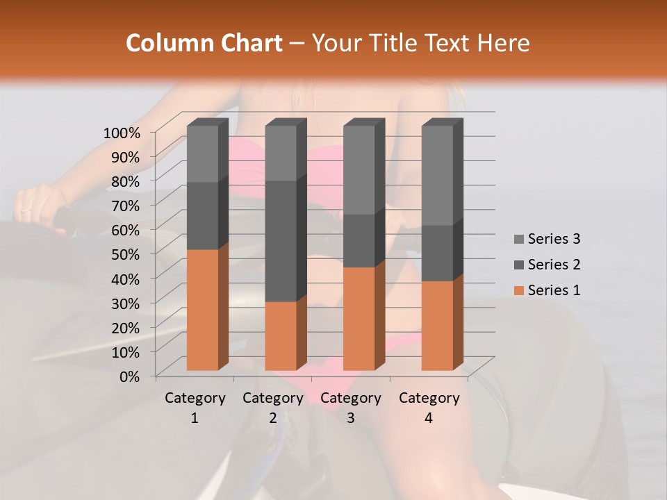 A Woman In A Pink Bikini On A Jet Ski PowerPoint Template