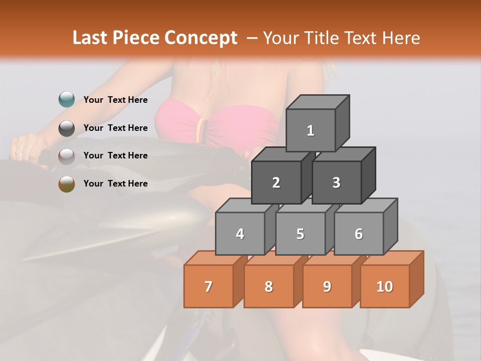 A Woman In A Pink Bikini On A Jet Ski PowerPoint Template