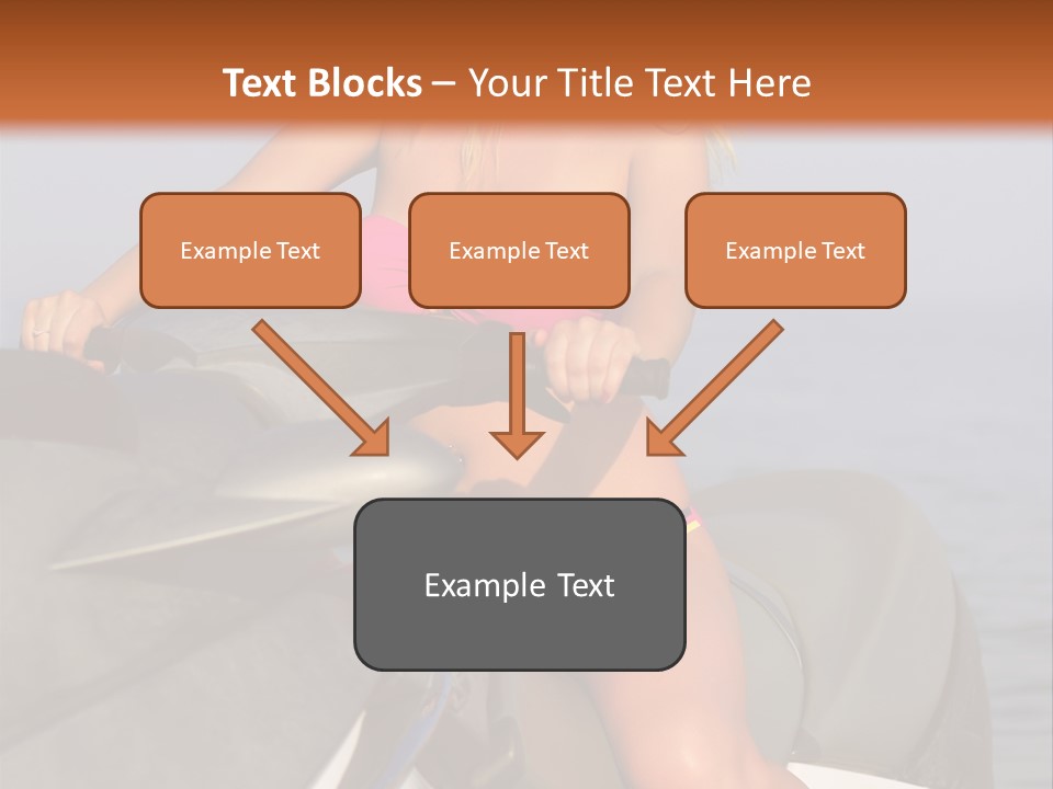 A Woman In A Pink Bikini On A Jet Ski PowerPoint Template