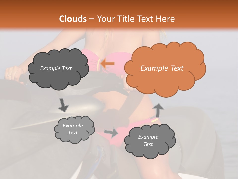 A Woman In A Pink Bikini On A Jet Ski PowerPoint Template