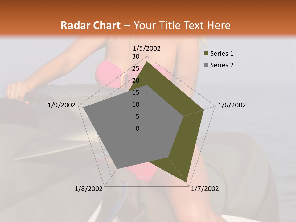 A Woman In A Pink Bikini On A Jet Ski PowerPoint Template