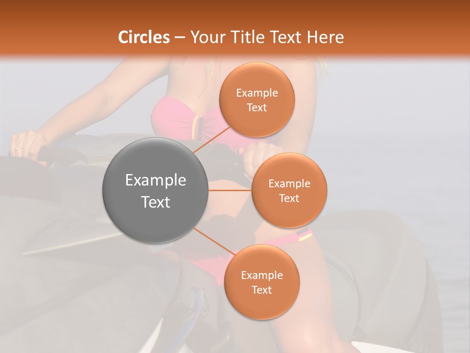 A Woman In A Pink Bikini On A Jet Ski PowerPoint Template