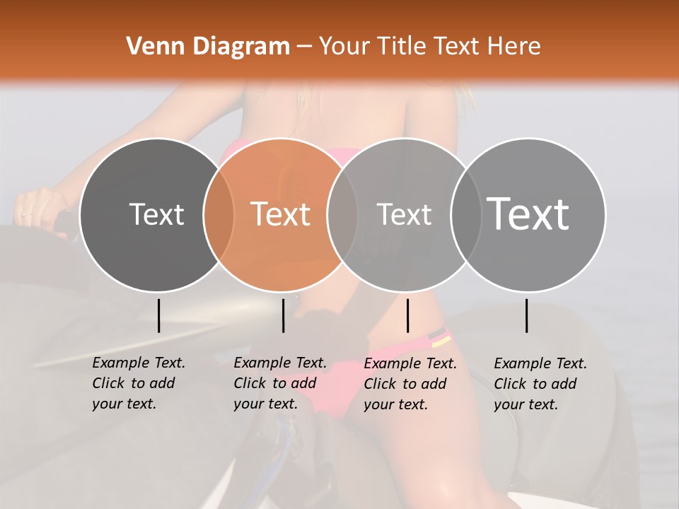 A Woman In A Pink Bikini On A Jet Ski PowerPoint Template