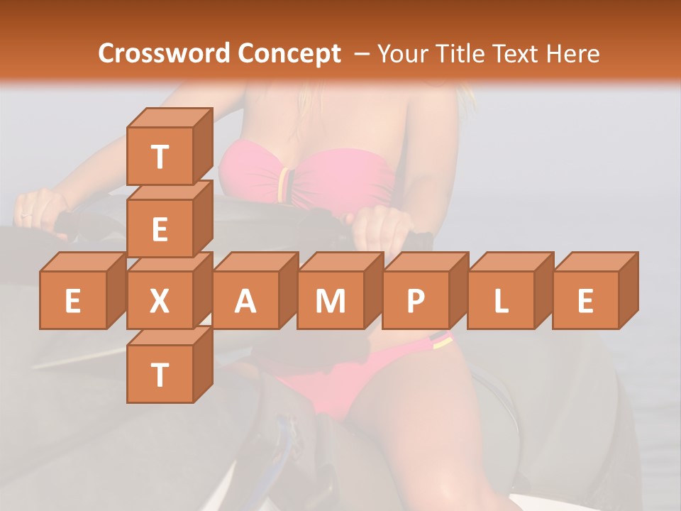 A Woman In A Pink Bikini On A Jet Ski PowerPoint Template