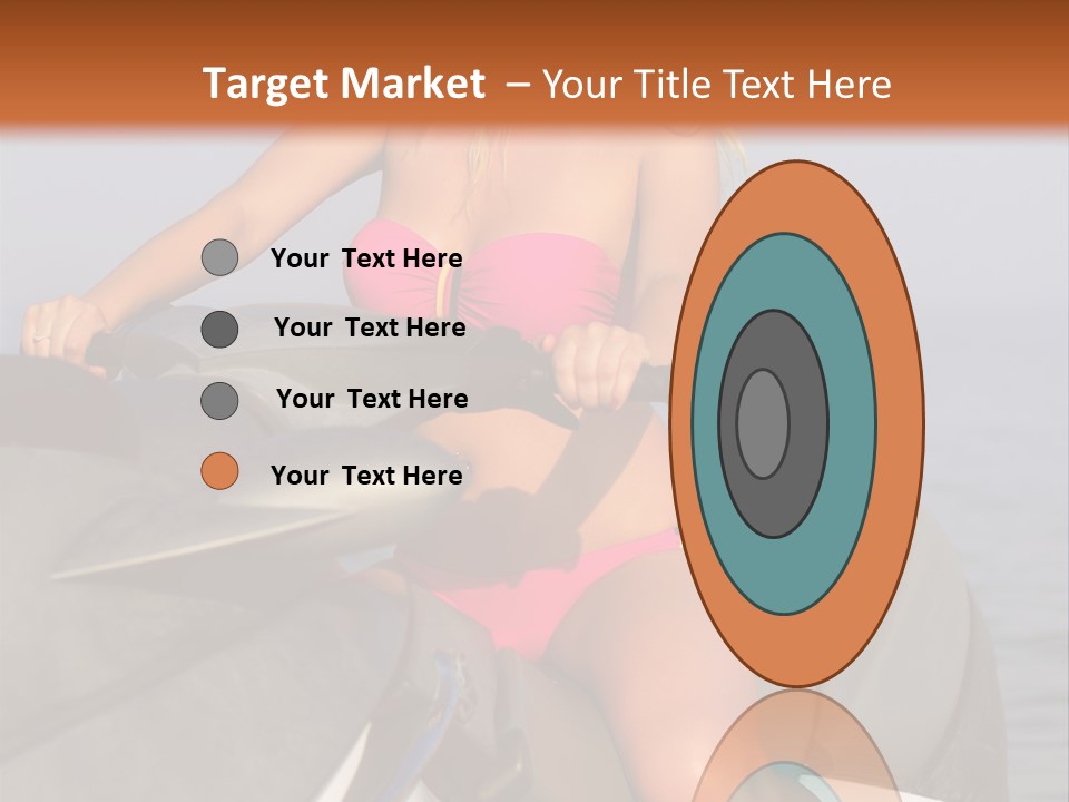 A Woman In A Pink Bikini On A Jet Ski PowerPoint Template