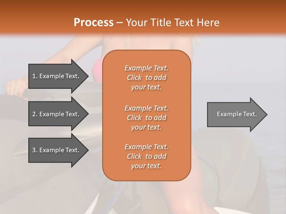 A Woman In A Pink Bikini On A Jet Ski PowerPoint Template