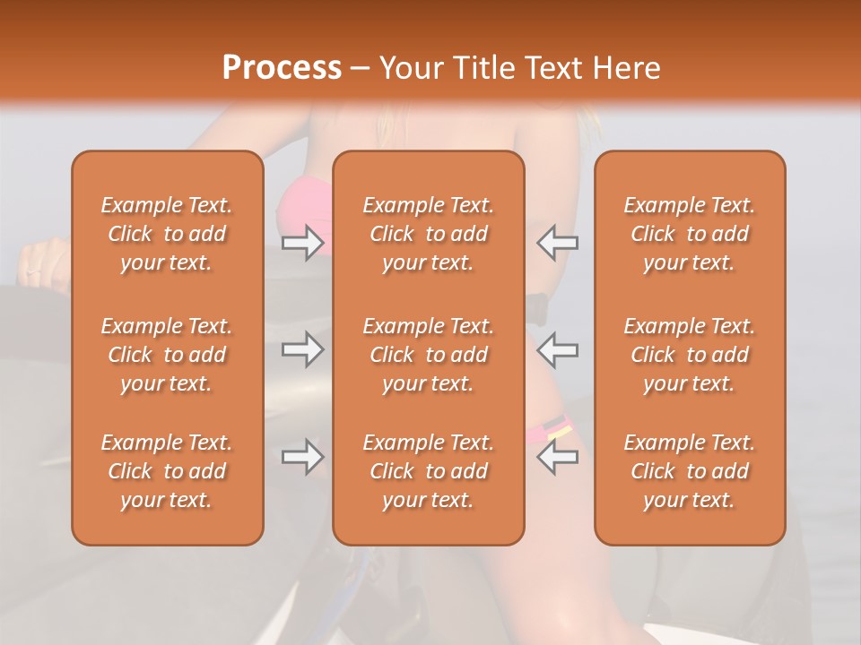 A Woman In A Pink Bikini On A Jet Ski PowerPoint Template