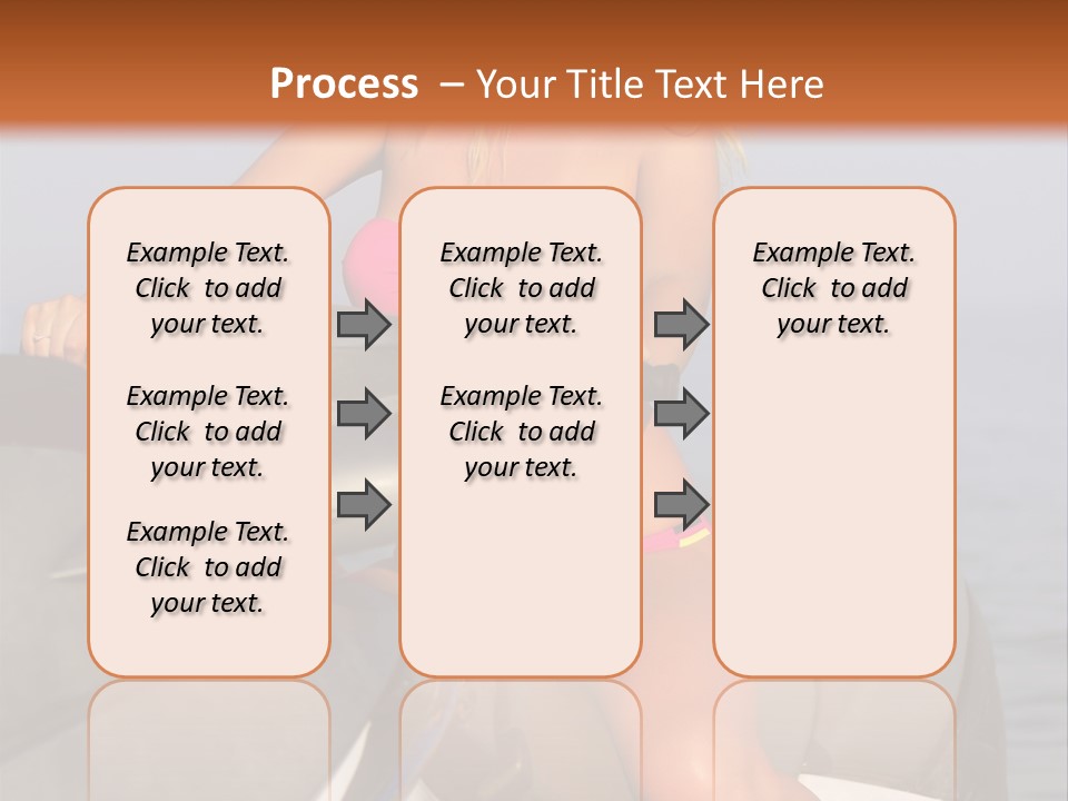 A Woman In A Pink Bikini On A Jet Ski PowerPoint Template