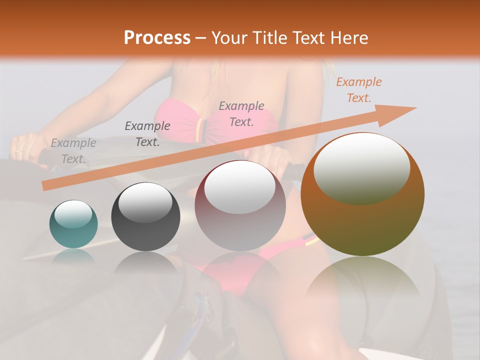 A Woman In A Pink Bikini On A Jet Ski PowerPoint Template