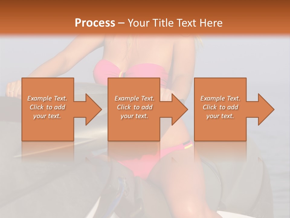 A Woman In A Pink Bikini On A Jet Ski PowerPoint Template
