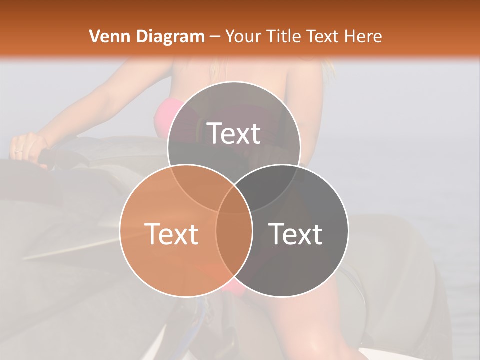 A Woman In A Pink Bikini On A Jet Ski PowerPoint Template