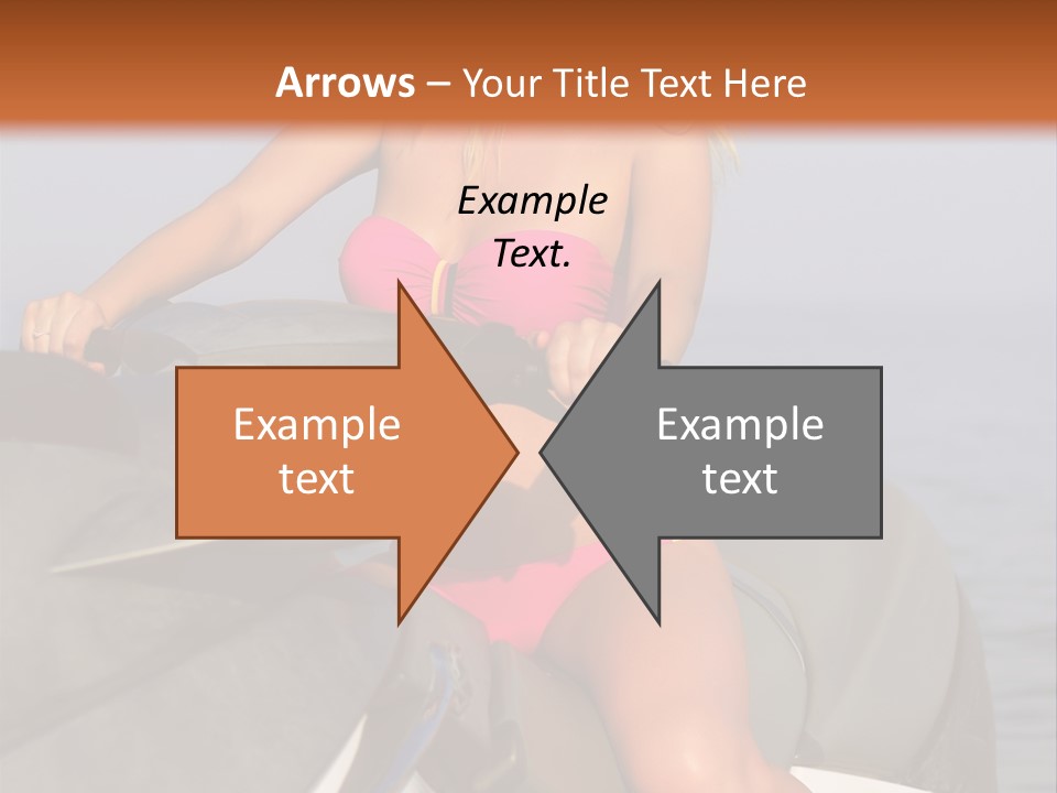 A Woman In A Pink Bikini On A Jet Ski PowerPoint Template